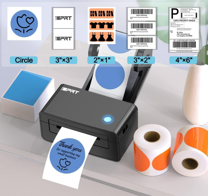 HPRT Thermoetikettendrucker druckt auf verschiedenen Formen von Etiketten.png